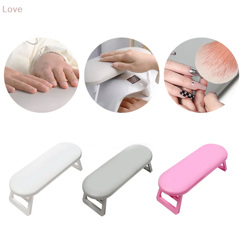 [L & P] للطي مسمار اليد مانيكير بقية حامل ذراع وسادة وسادة حامل الجدول مكتب مسند الذراع الإسفنج دعم حصيرة البولندية أداة الممارسة