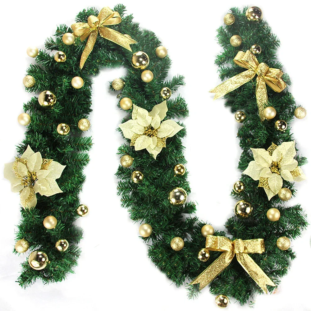 2 7 Meters Christmas Garland for Indoor and Outdoor Decoration Waterproof Plastic Floral Vine for Festive Home or Garden