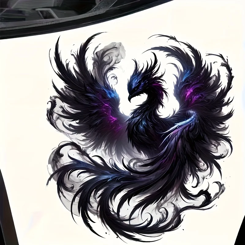 6-Inch Black Decals - Vibrant Black And Purple Fantasy Stickers Suitable for Cars, Laptops, Bottles, Trucks, Phones, Motorcycles