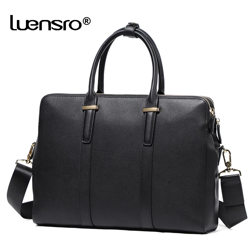 New Design Men Bag Genuine Leather Briefcase Men Handbag Tote Bags High Quality Shoulder Bag Male Laptop Bags Office Work Bag