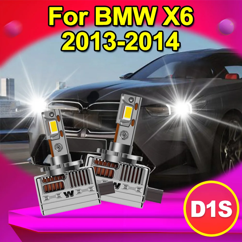 

For BMW X6 2013-2014 2x D1S High Low Beam LED Headlight Bulbs HID Replacement Bulbs Plug&Play
