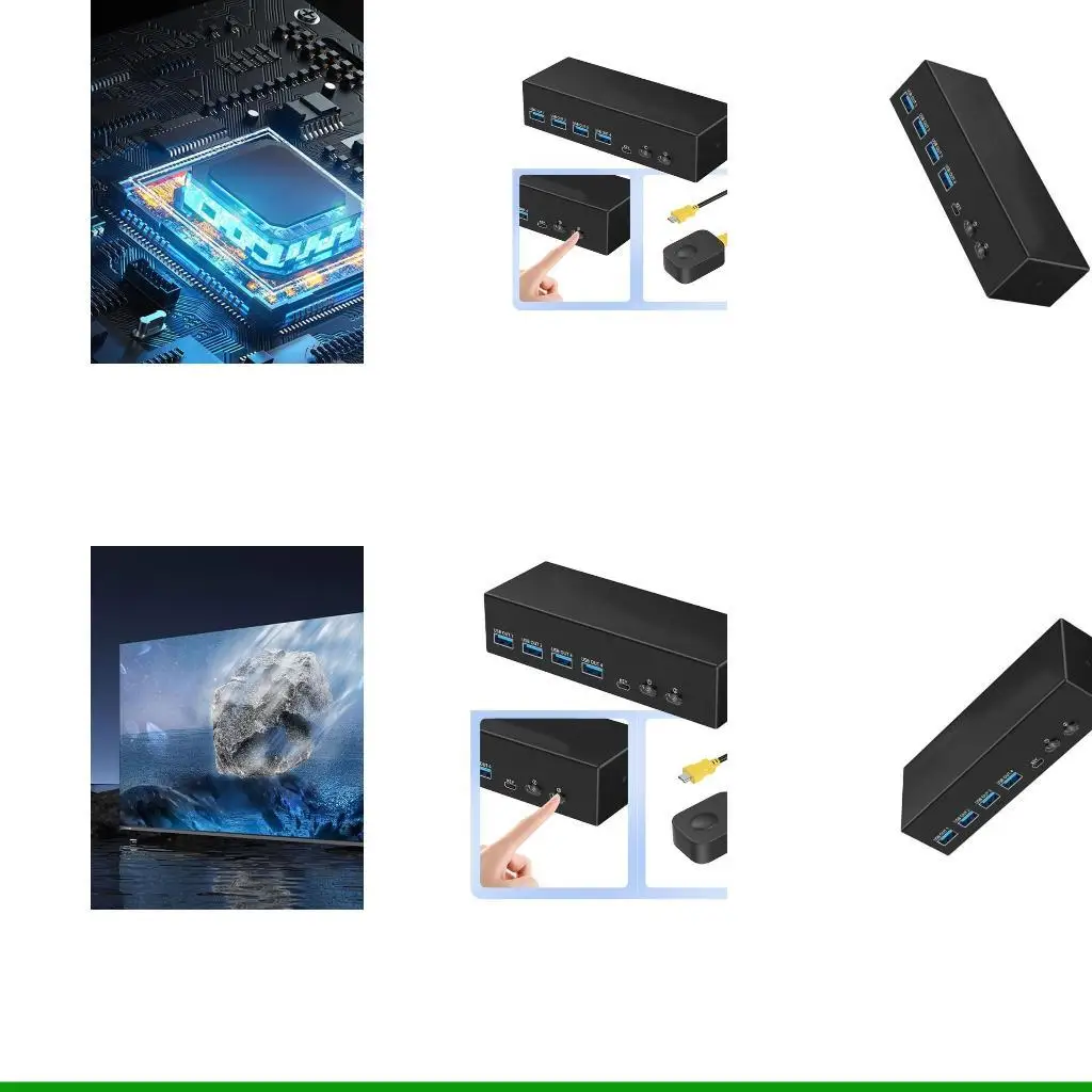 

U55C Высокое разрешение 8K Два монитора KVM Переключатели HDTV DisplayPort Selectors для эффективных многочисленных задач