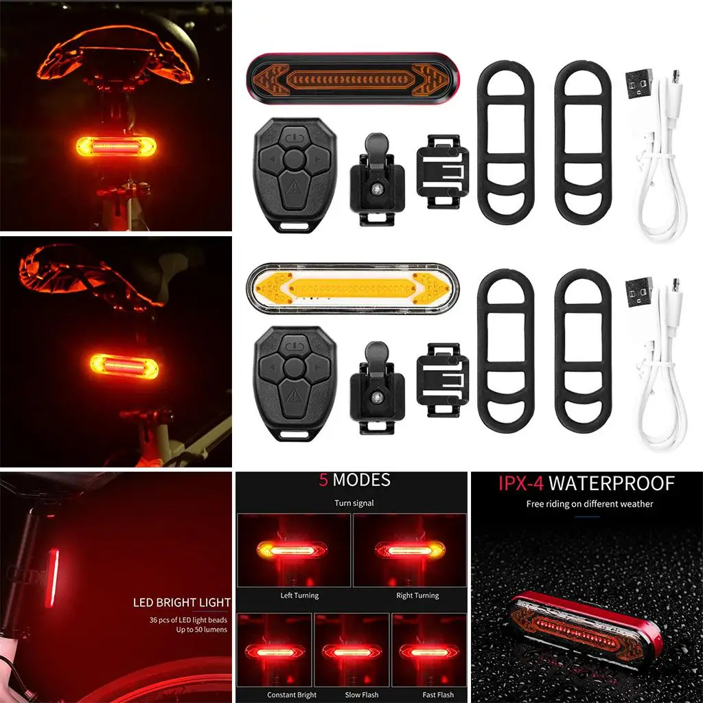 

с s, перезаряжаемые через USB яркие светодиодные предупреждающие задние фонари для велосипеда, пульт дистанционного управления, 5 режимов, водонепроницаемый