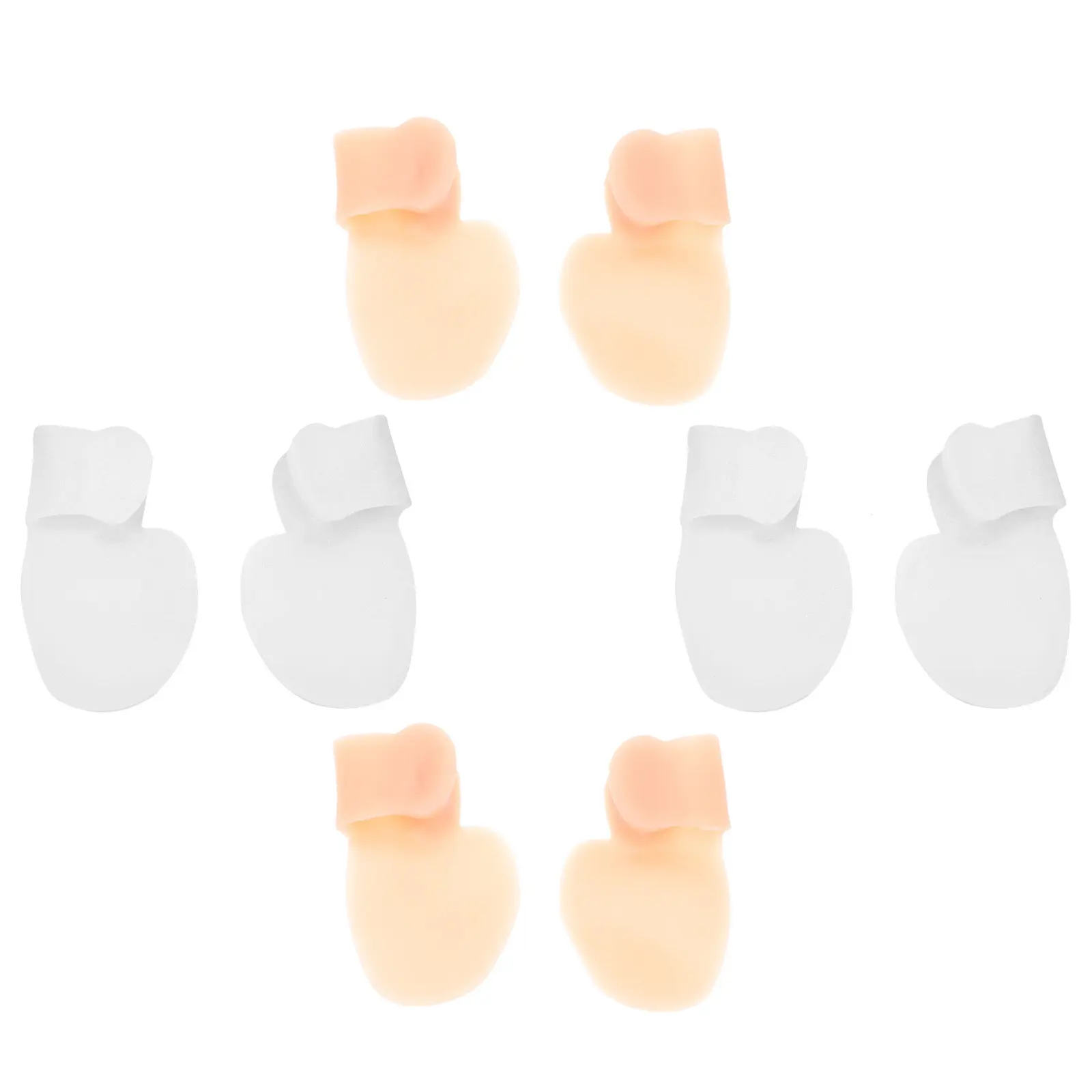 

Набор из 8 эргономичных корректоров для пальцев ног при вальгусной и варусной деформации, гибкие многоразовые выпрямители для мизинца, ортопедические вкладыши для стоп