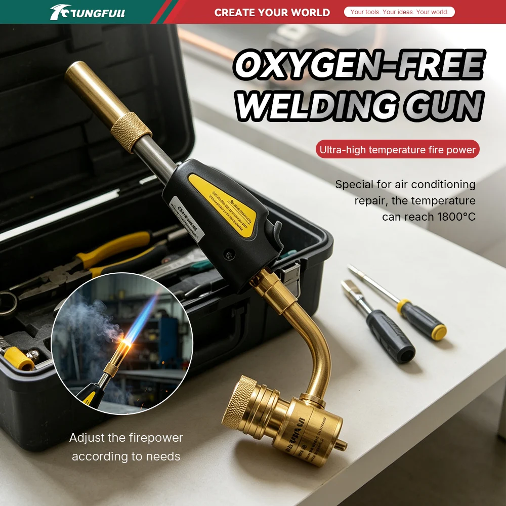 Handheld Propane MAPP Gas Torch Portable Soldering Welding Torch For Copper Pipe Repair Barbecue Lighting Ice Thawing DIY