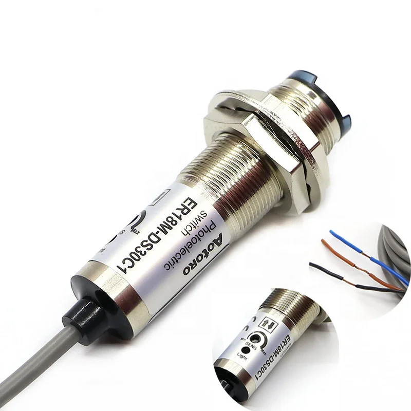 Photoelectric Sensor ER18M-DS30B1 PNP Textile Machinery Photoelectric Sensor