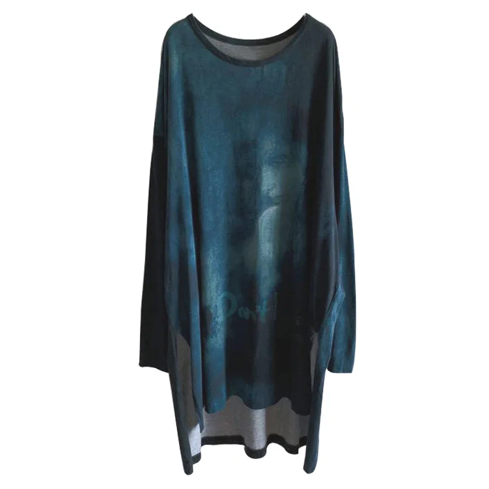 YOJI OOAK PRIMT طويل تي شيرت Uchida Bird رفض أن أكل مطبوعة ايوسل قلنسوة من القطن الفن مرسومة باليد #5