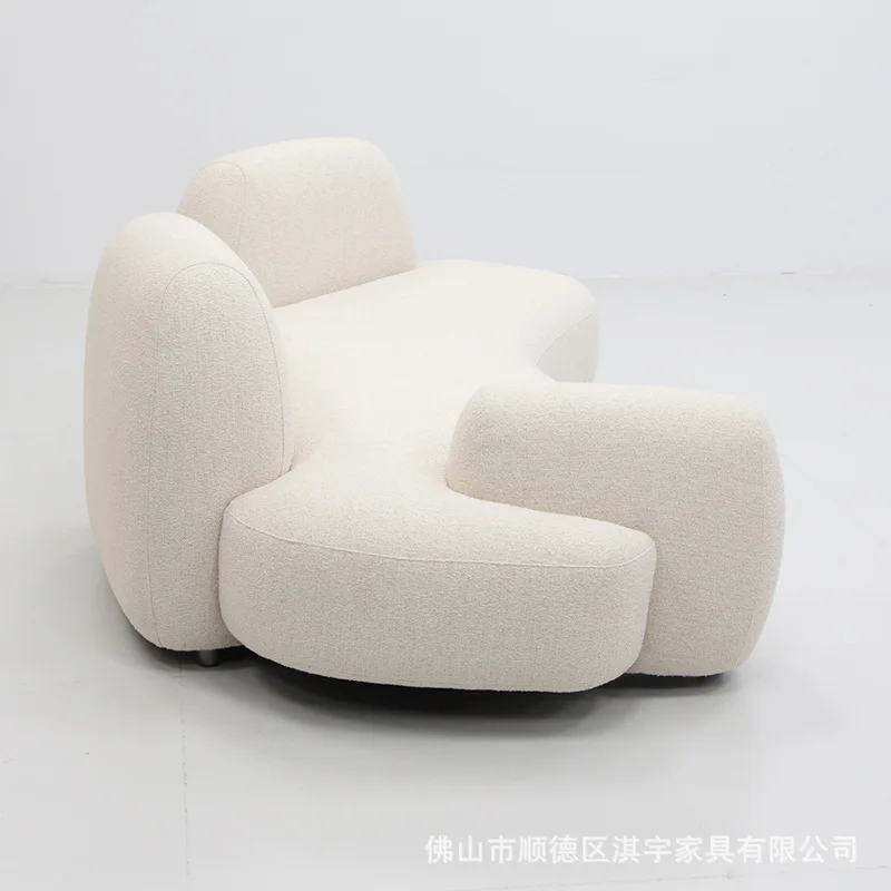 

Italian minimalist reef special-shaped sofa simple creative designer furniture villa casual fabric curved sofa