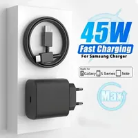 45W PD Charger For Samsung Galaxy S24 S23 S22 Type C Quick Charge USB C to Type C Cable Fast Charging Mobile Phone Wall Adapter