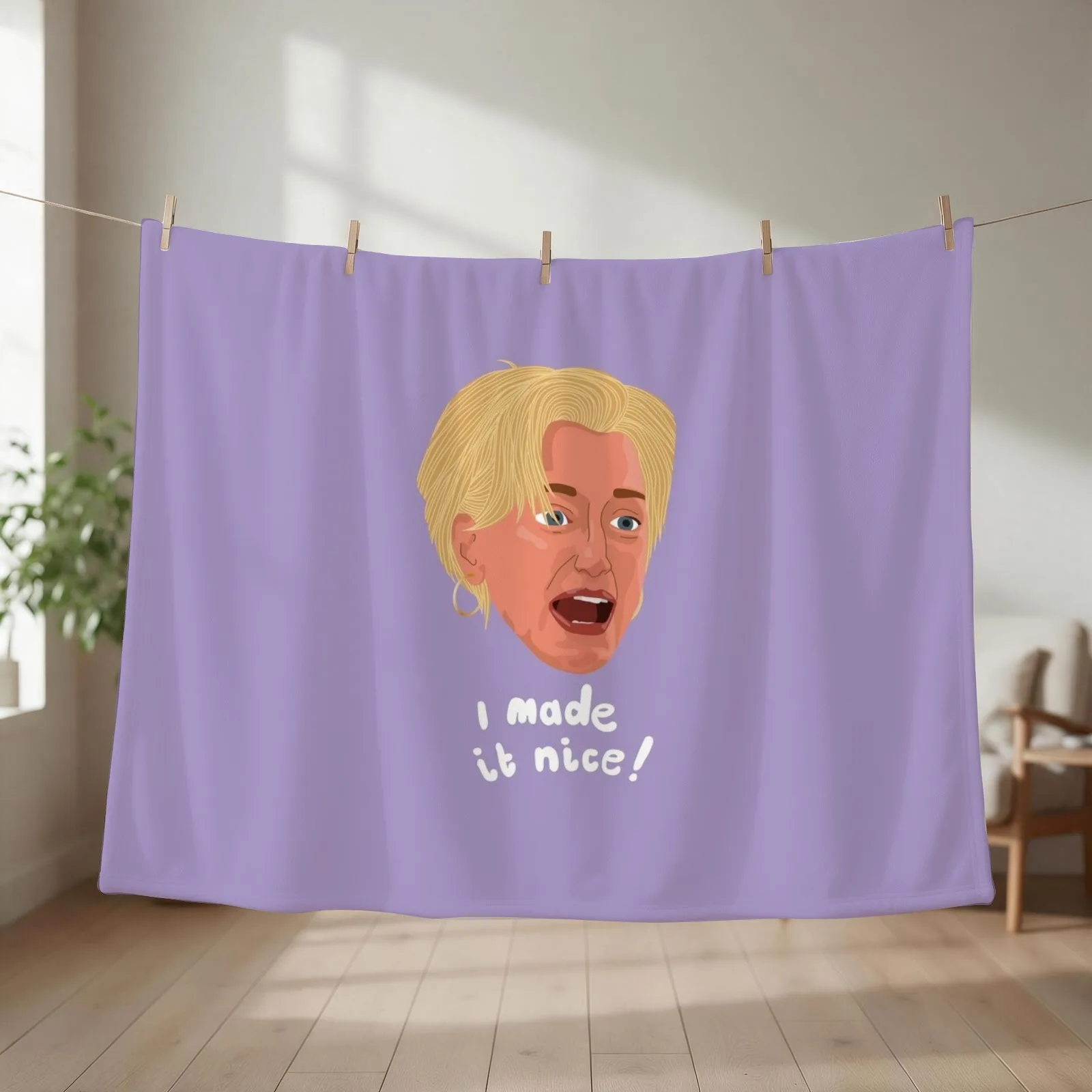 Dorinda I Made It Nice Throw Blanket couch cozy soft plush fuzzy picnic outdoor blanket