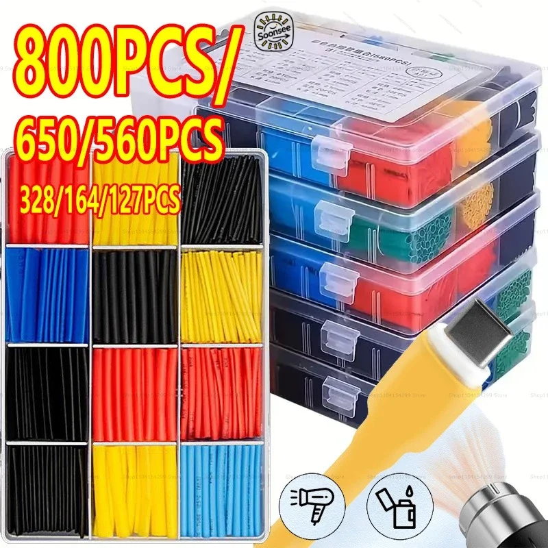 Kit de tubos termorretráctiles termorretráctiles gaine, envoltura retráctil 2:1, cubierta de conexión de Cable, protección de reparación de cables