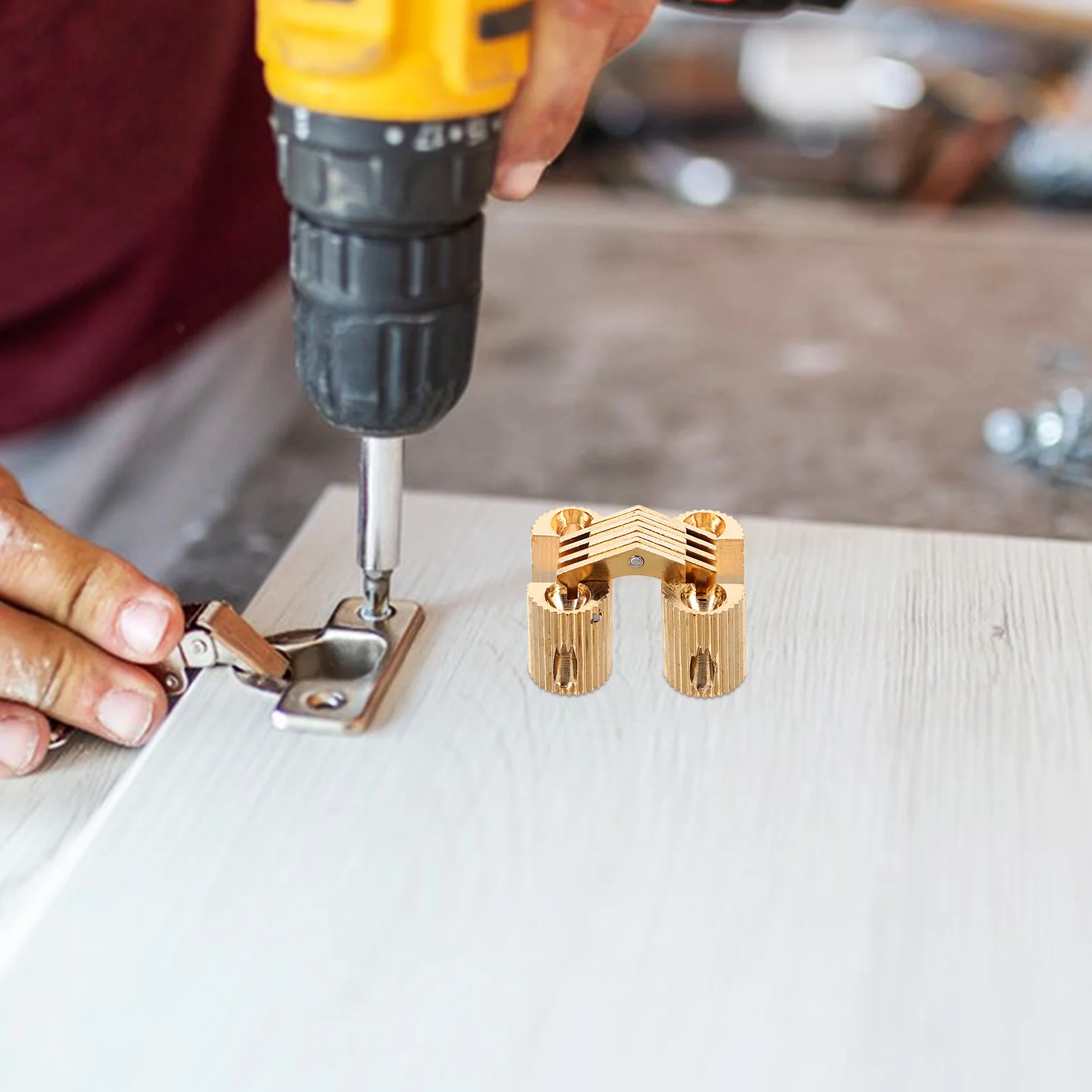 

Hidden Hinge Copper Material Finish for Wardrobes Wooden Boxes Sturdy Decorative Metal Hinges Small Furniture Repair