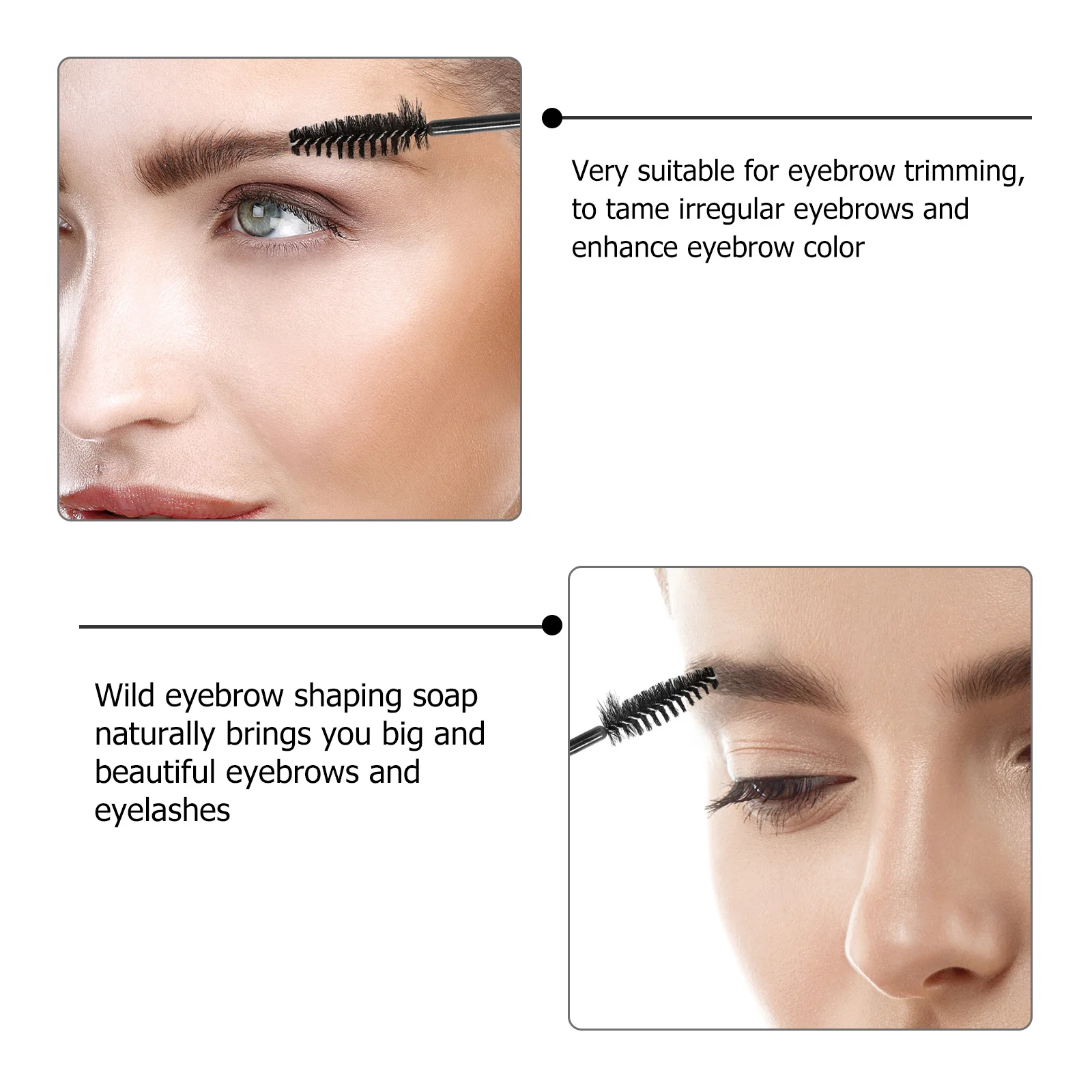 

Eyebrow Styling Setting Gel Kit Angled Brush Natural Eyebrow Shaping Cream Tame Sparse Brows Waterproof Brow Gel