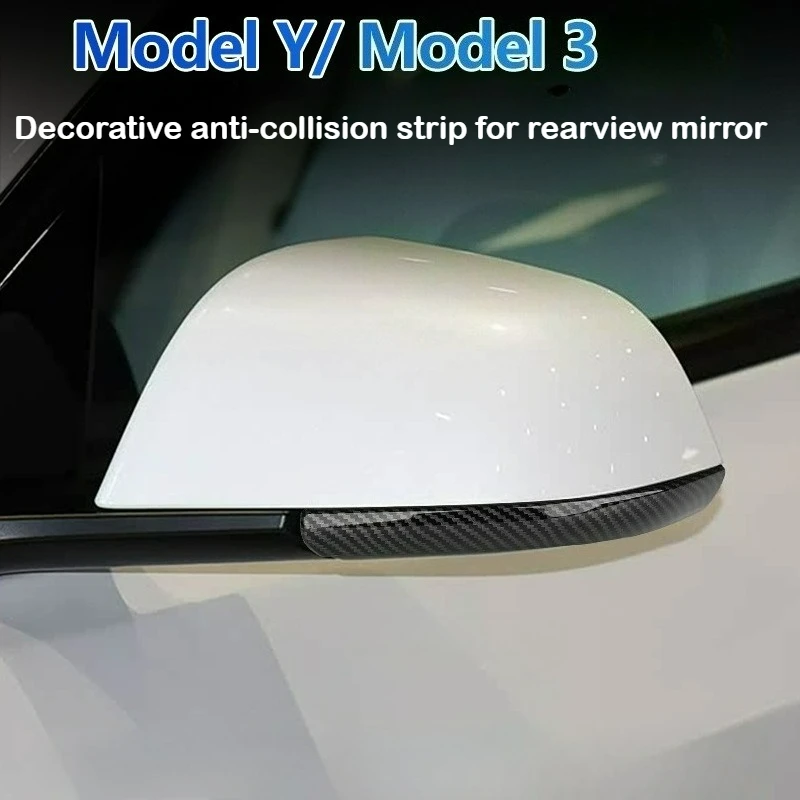 

For Tesla Bumper Strip New Version Model 3/Y Car Rearview Mirror Anti-Scratch Decorative Strip Modification Accessories