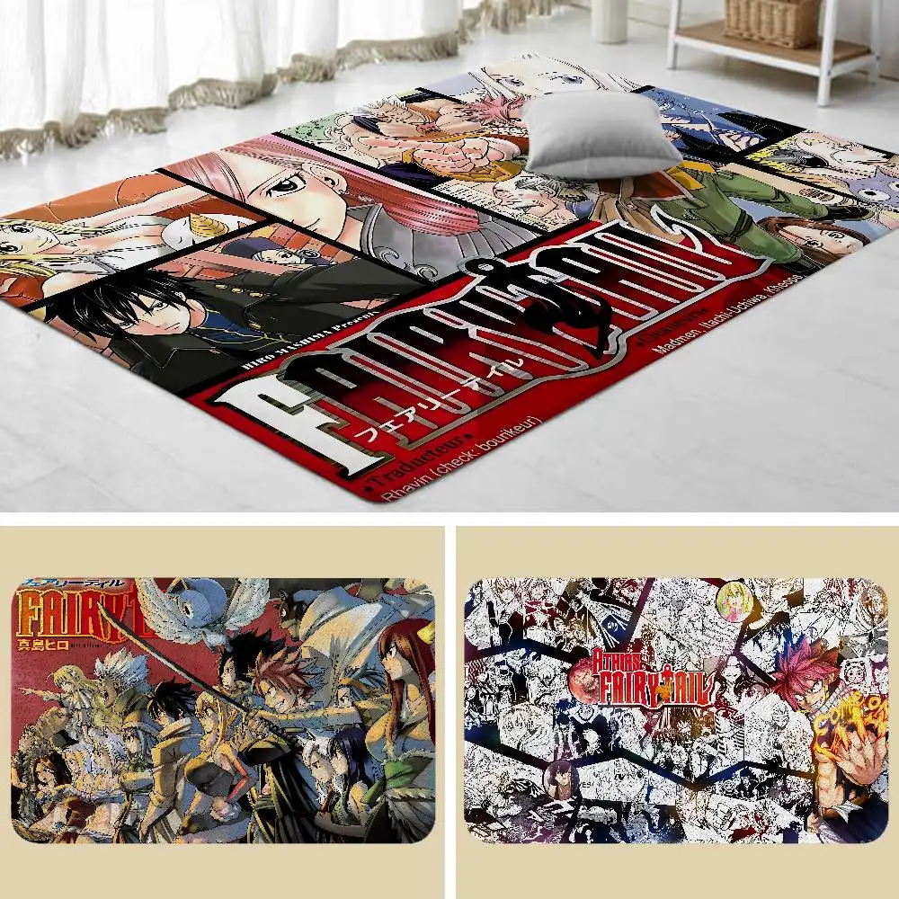 Anime F-fairy Tail Floor Mat Printed Flannel , Suitable For Bathrooms, Kitchens, Entrances, And Other Decorate Home