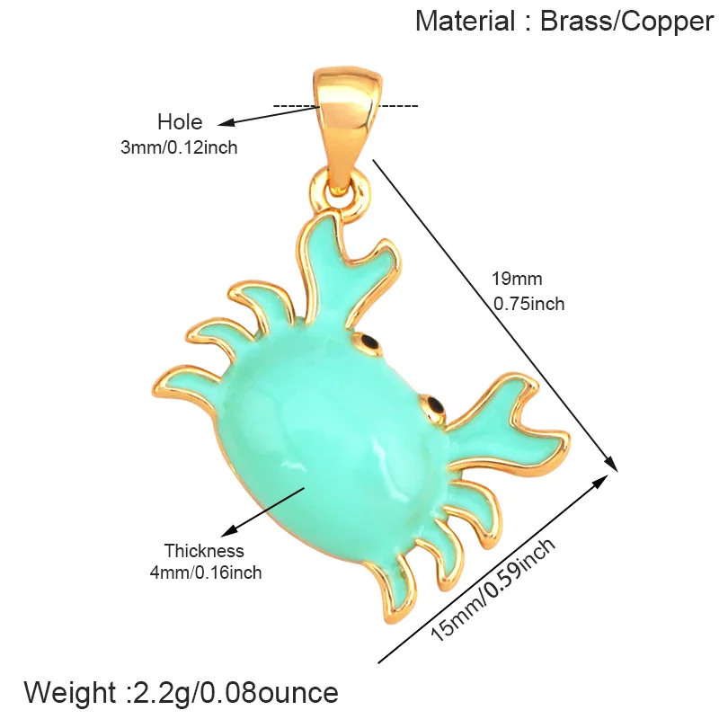 المحيط الحيوان سحر قلادة للقلادة ، العصرية جراد البحر قذيفة كراب نجم البحر Ins نمط مجوهرات العثور على مكونات لوازم R07