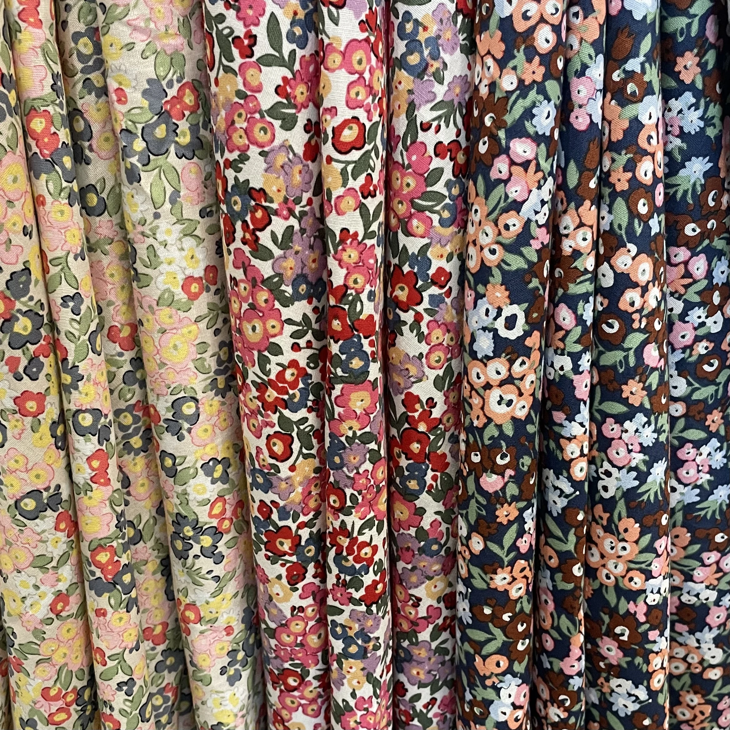 140×100cm Cotton Poplin Pastoral Floral 40S Tissun Liberty Fabric For Kids Baby Sewing Cloth Dresses Skirt DIY Handmade 