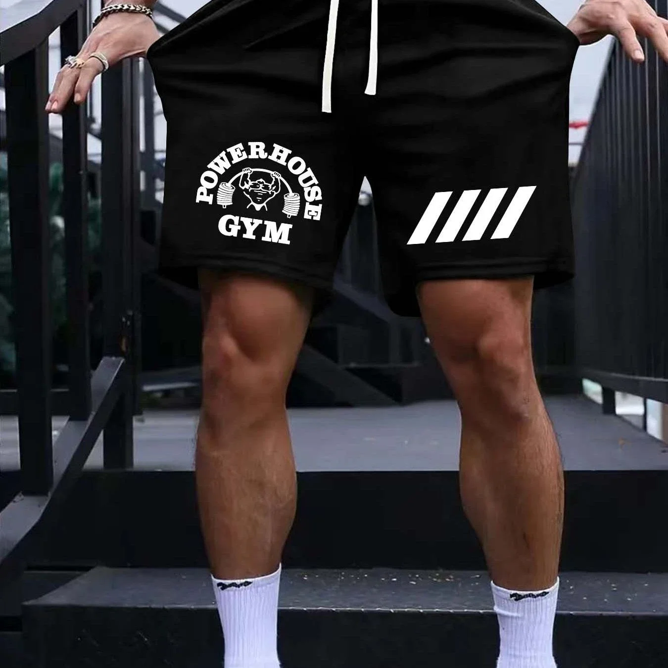 

Модные шорты с принтом, мужские летние новые трендовые спортивные брюки с пятью точками, мужские и женские пляжные брюки, универсальные повседневные брюки