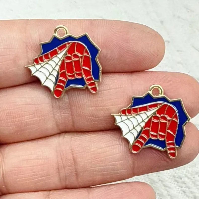 10pcs Cartoon Charm Jewelry Accessories Diy Making Enamel Necklace Earring Pendant Keychain Charms Alloy Metal Gold Plated view 3