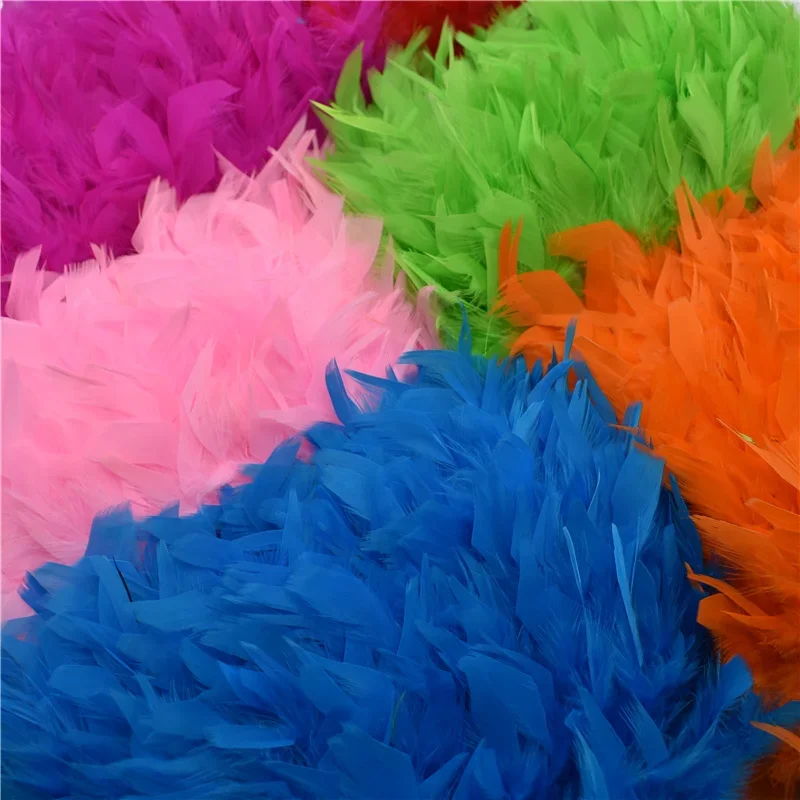 2 Meter/Los Truthahnfeder-Borte, Fransenband 5-6" Marabou-Truthahnfeder-Borte für Röcke, Kleider, Hochzeitsdekoration und Accessoires – Detail 4