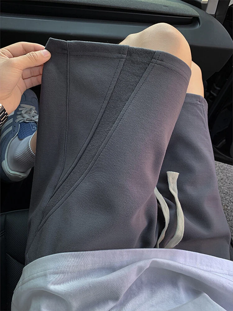 

Мужские спортивные шорты свободного кроя с прямыми штанинами, летние, повседневные, для фитнеса и бега, молодежные, из смесового полиэстера, удобные, модные