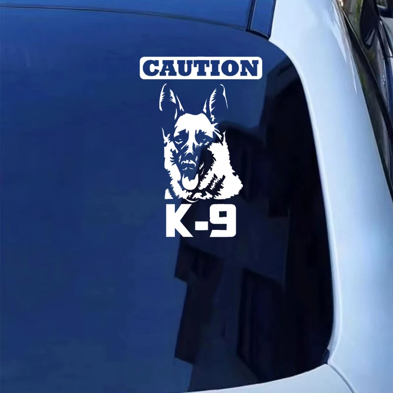 Creative Fashion Decals for Car Bumper Window Decoration CK2006 Caution K9 German Shepherd Waterproof Vinyl Stickers