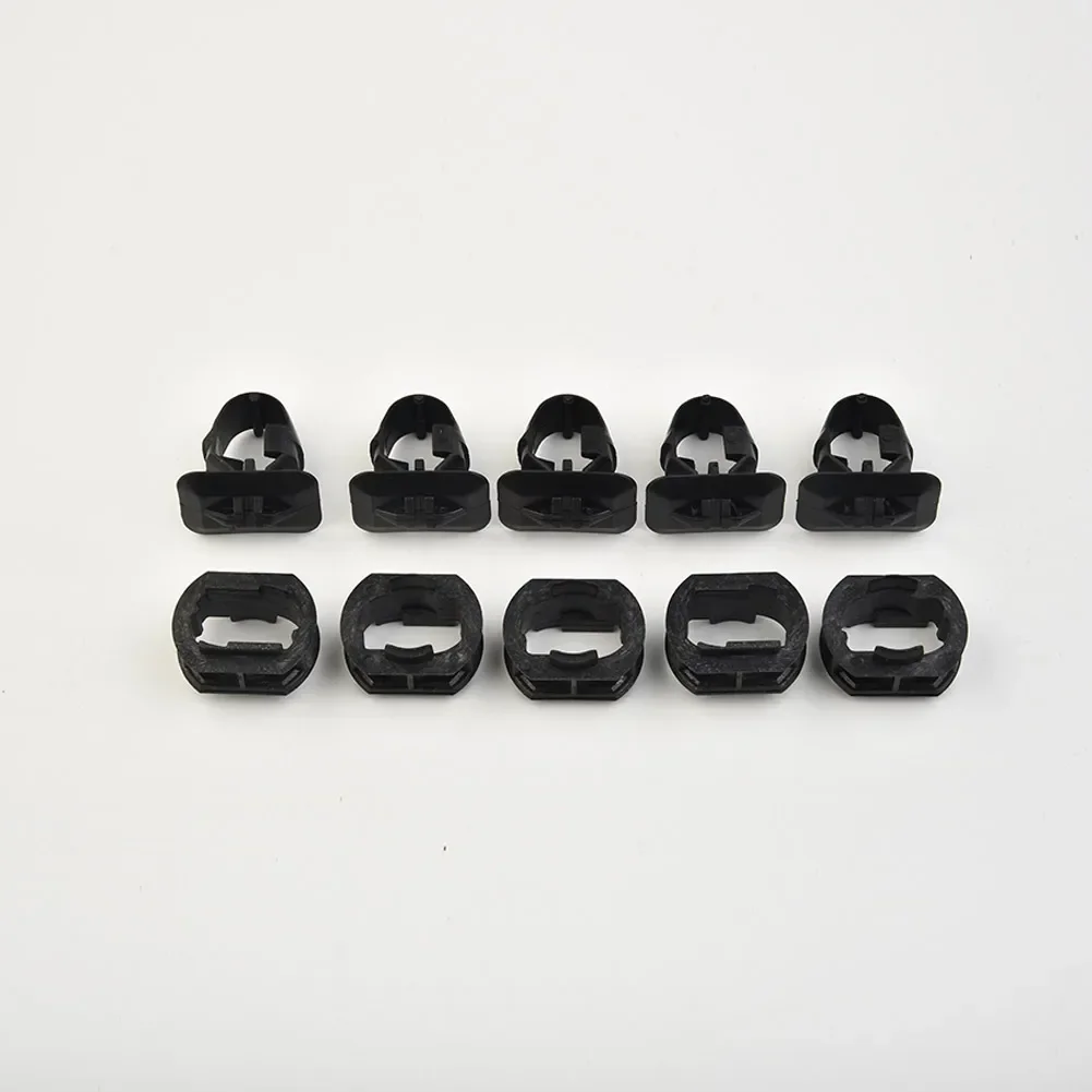 

Easy Installation Heat Resistant Clips W/ Grommet Bracket Car Gloss 10pcs A0099884278 Accessories Black Nylon Side