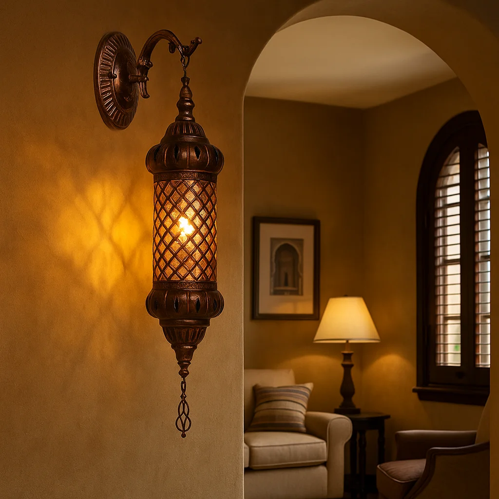 Vintage Moroccan Colorful Glass Wall Lamp ron Wall Light Arabic Oriental Style Decor Lamp for Hotel Villa Bedroom Coffee Shop