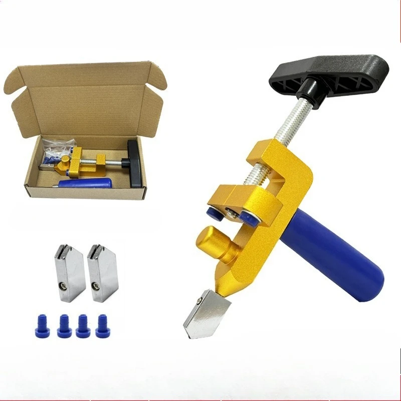 

Glass Tile Cutter, New Design 2 in 1 Glass Cutting Tool Blades Glass Tile Cutter for Glass, Mirror, Ceramic Tile, Glazed Tiles