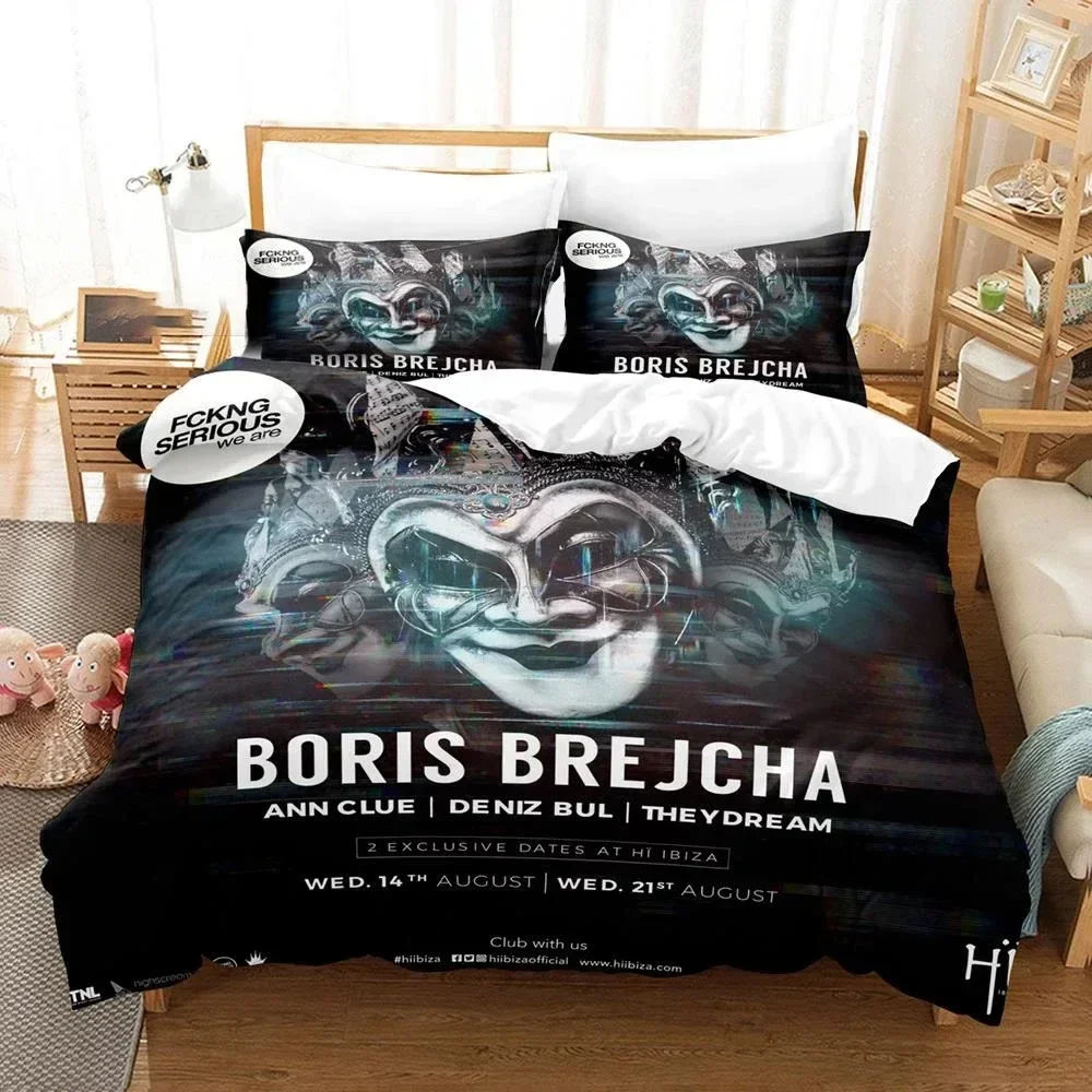 

3D Boris Brejcha Printed Bed Set Duvet Cover Pillowcase Bedding Set Linen Sheet Quilt Cover Full Queen King Size Home Textile