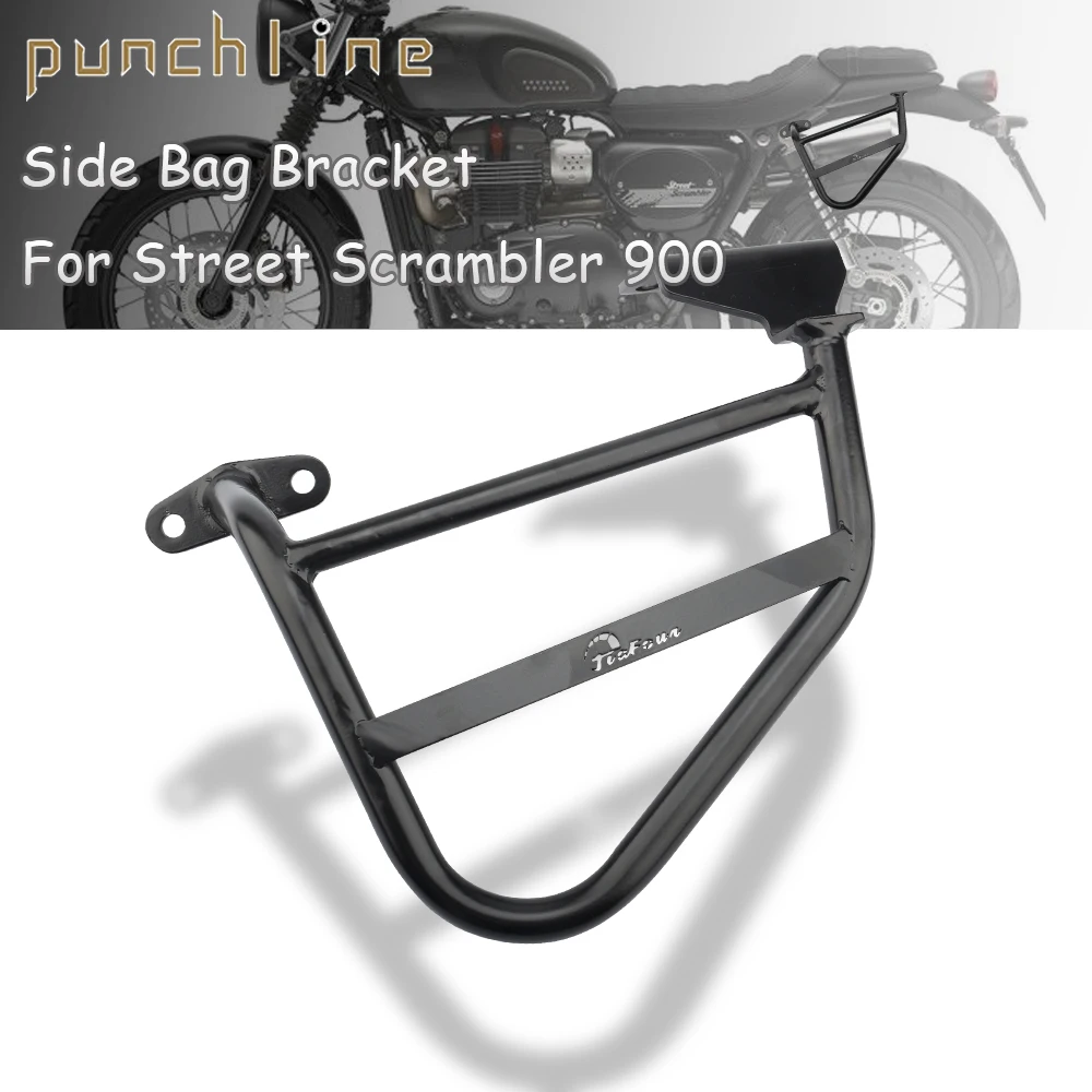 

Fit Street Scrambler 900 Street Twin 900 Left Side Trunk Bag Support For Speed Twin 900 Street Cup 900 Side bag Bracket