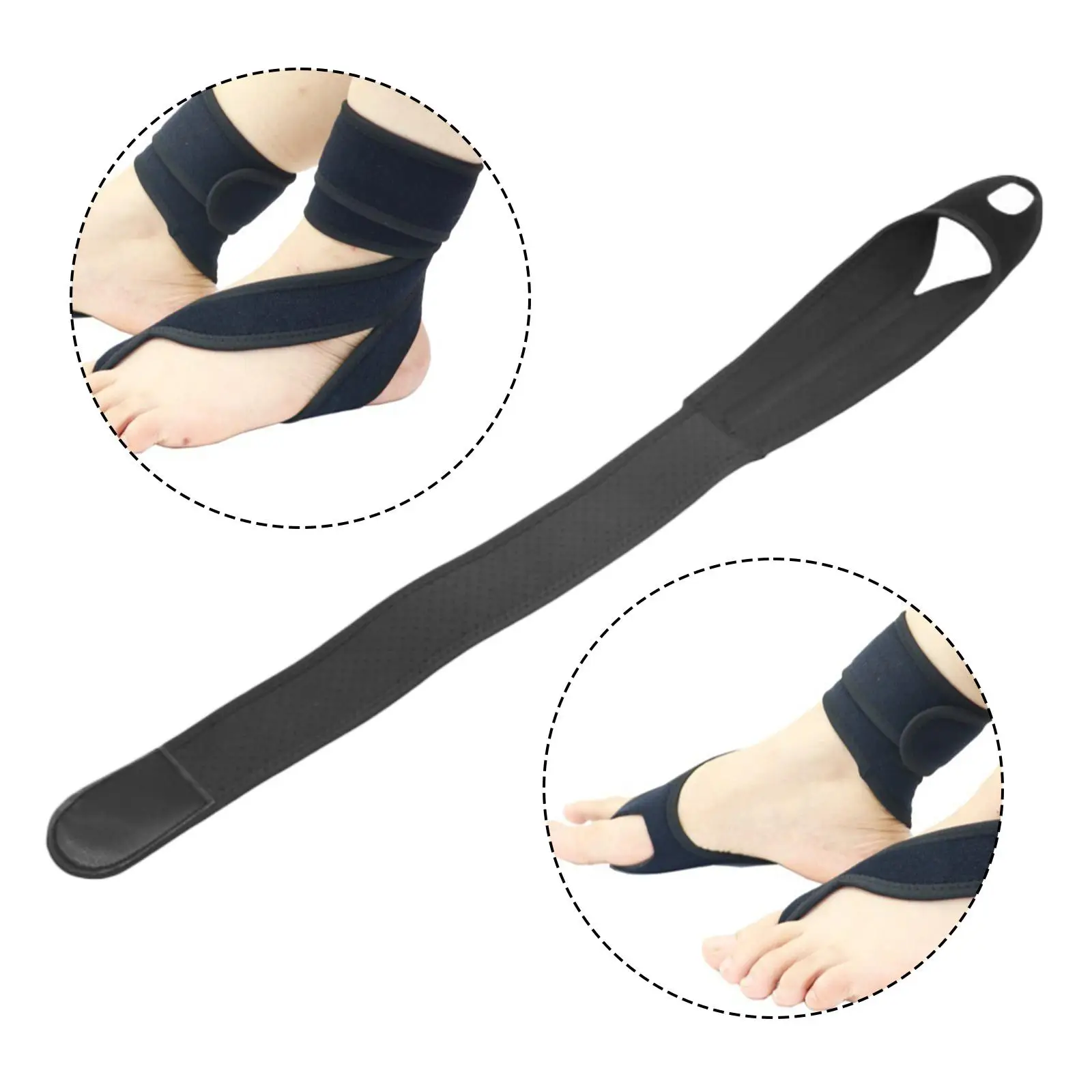 Versatile Drop Foot Brace Adjustable Comfort Flexible Orthosis Strap SBR Material for Daily Walking Use