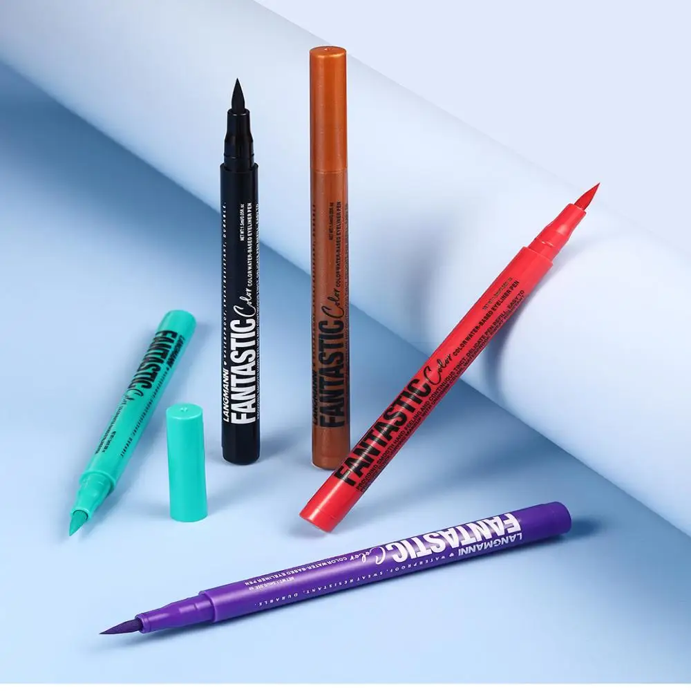 LANGMANNI Set di eyeliner liquido opaco a 12 colori – Asciugatura rapida, a prova di sbavature e di lunga durata per un aspetto audace degli occhi