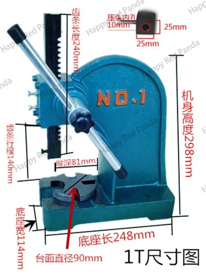 Manual Press Hand Castanets Press Miniature Press Bearing Hand  Mechanical Wrench Hand-Punch Drilling Machine