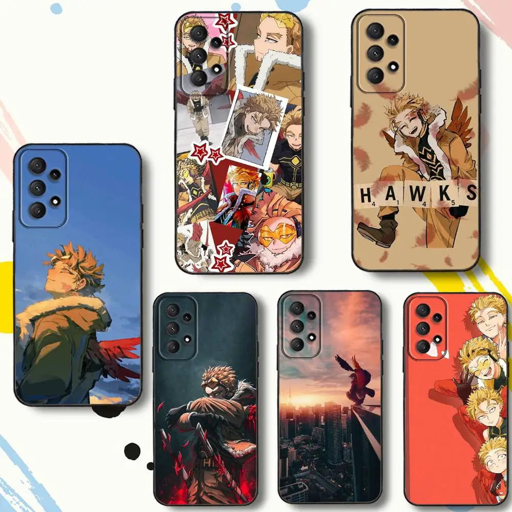 

B-BNHA M-MHA Hawks-es Phone Case For Samsung Galaxy A 80,72,73,91,53,22,51,52,5G,Plus,J,Note Soft Black Cover