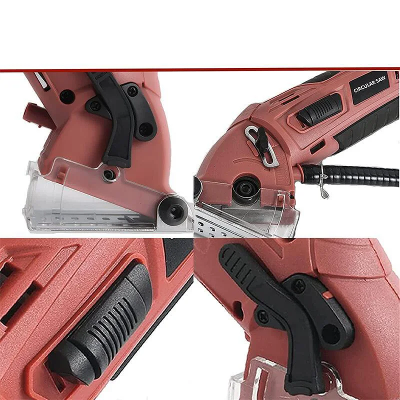 110-240V Mini Electric Circular Saw Kit Multifunctional Cutting Machine Set DIY Blades Guide Ruler Woodworking Tool