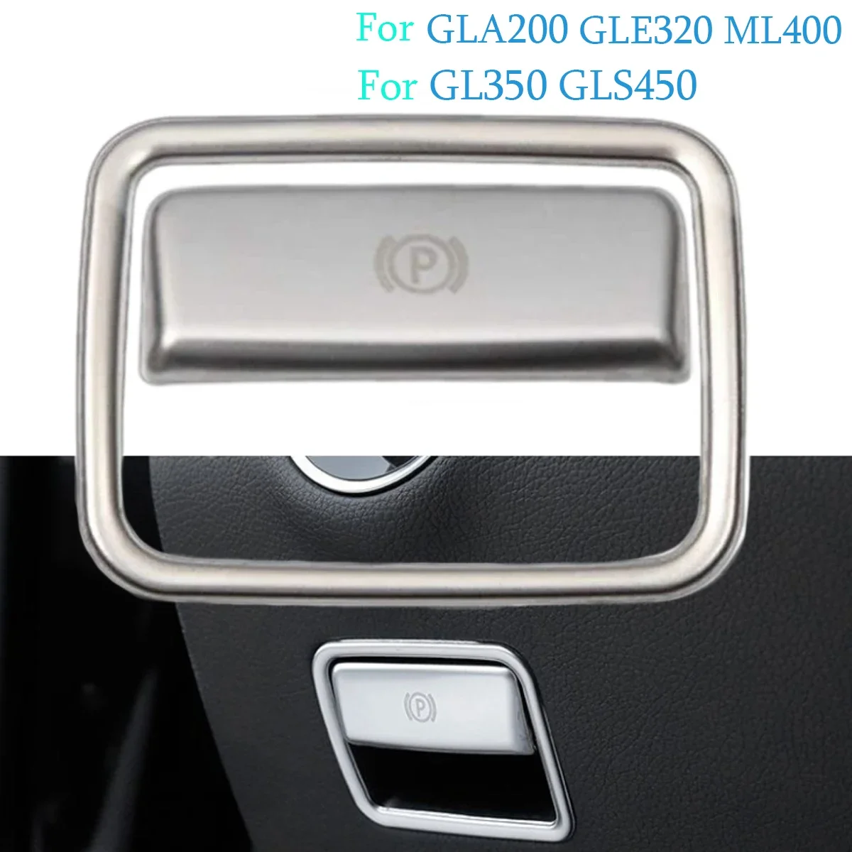 Car Handbrake P Button Foot Hand Brake Release Switch Cover Sticker For Mercedes Benz A W176 B W246 S CLA GLA GLE GLS GL ML SLK 