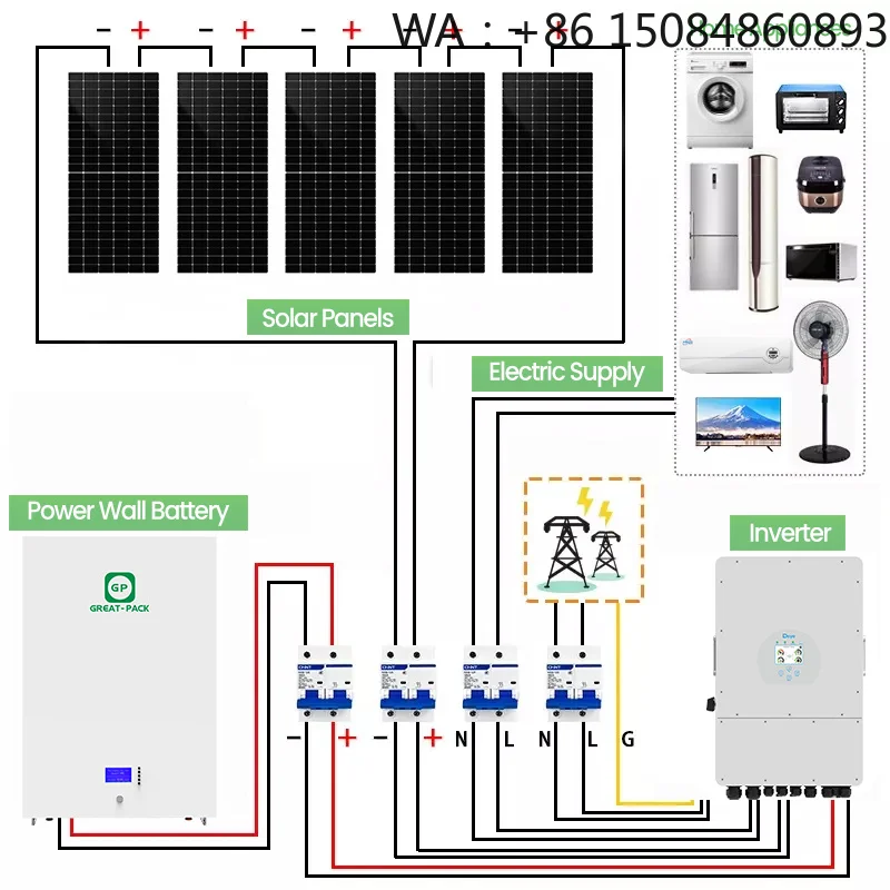 Plug And Play Solar SystemBalcony Solar MicroinverterHome Solar Energy System Kit 10KW Battery Hybrid Power Inverter Panel For B