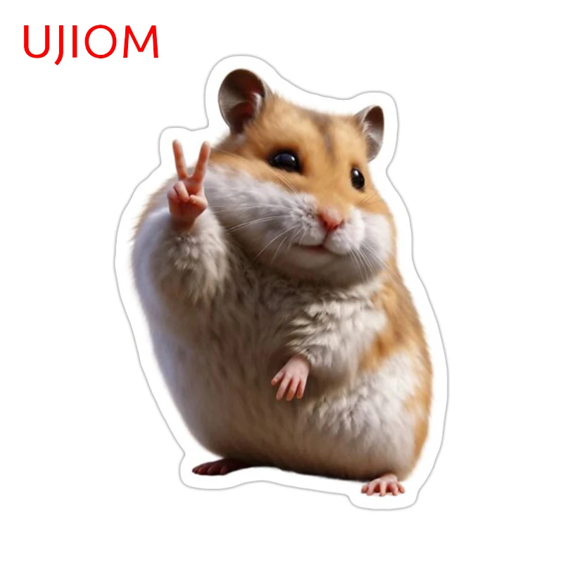 UJIOM Kawaii Hamster Cartoon Wall Sticker Attractive Fridge Baby Nursery Room Decal Occlusion Scratch Edgy Accessories DIY