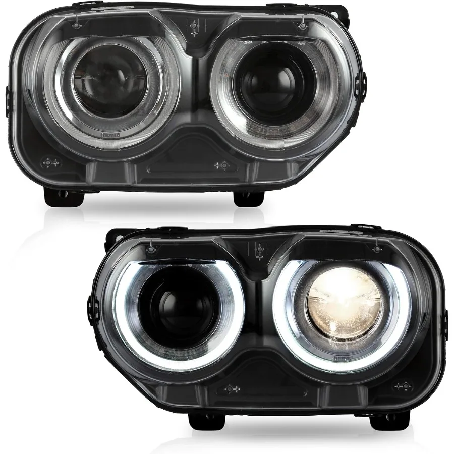 

Headlights Fit for Dodge Challenger 2015-2024 (Not Fit Challenger with Hid Original headlamps Models)