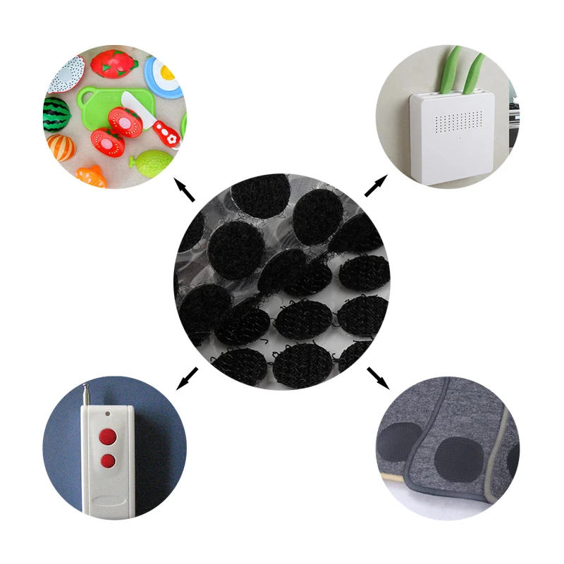 Magic Dots Self Adhesive Fastener Tape Disc Adhesive Strong Glue Magic Tape Sticker Round Coins Hook Loop Tape 10/15/20/25mm