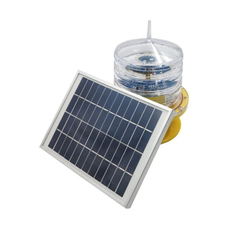 Integrated solar navigation light, solar obstacle light, maintenance free buoy light, navigation light, navigation light