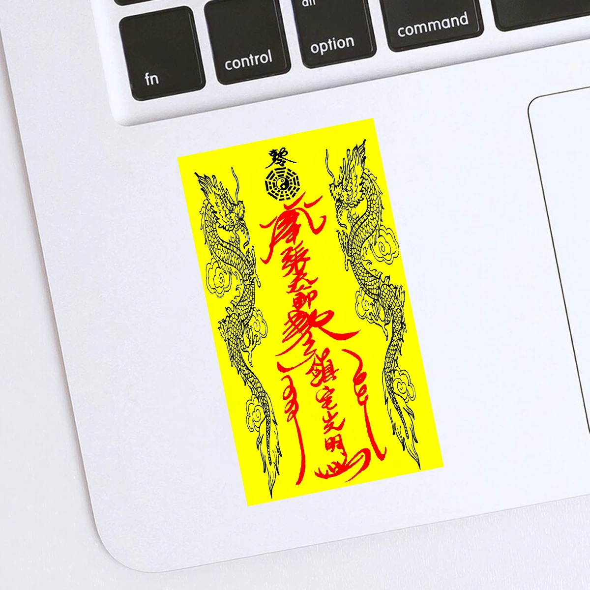 6pcs-8x3.14cm Talisman Phone Case Stickers Yellow Creative Talisman Laptop Phone Gift Decorative Stickers J-637