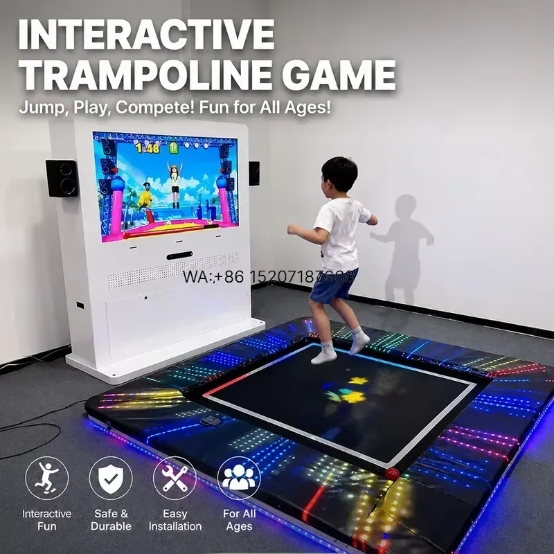 Wmwmnu Customized Children Motion Capture Immersive Interactive Trampoline Park VR Game Equipment for Family Parks and Sport