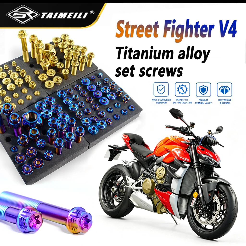 TAIMEILI Titanium alloy motorcycle Modification bolts are Adapt for Ducati Street Fighter V4 corrosion lightweight N0.1
