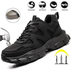 Nowe damskie buty ochronne antypoślizgowe antyprzebiciowe buty robocze oddychające lekkie trampki robocze niezniszczalne buty damskie