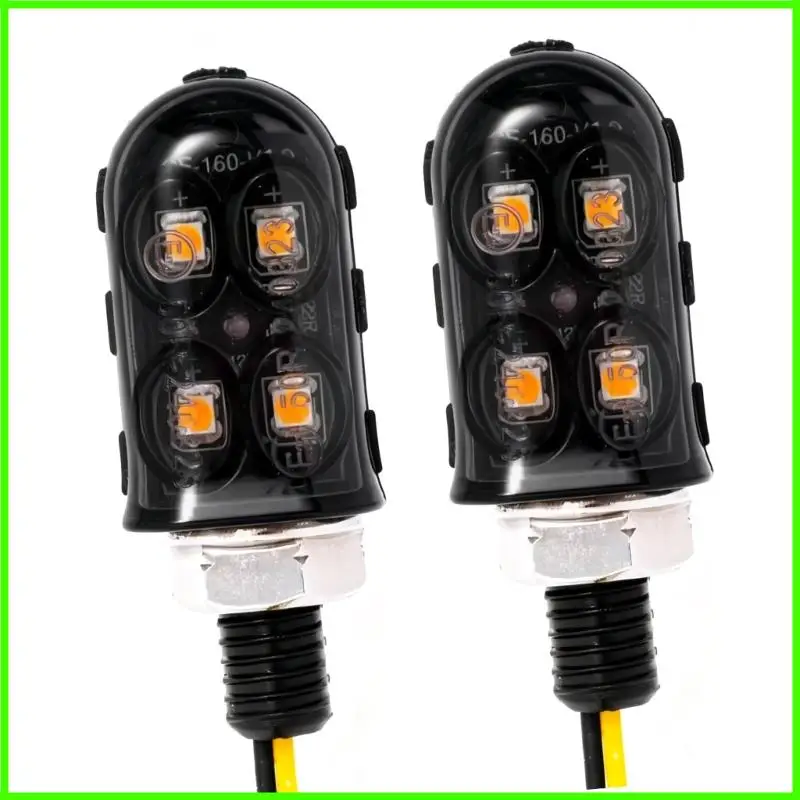High Visibility Motorcycle Indicators 4 LED Waterproof Shockproof for Motorbike