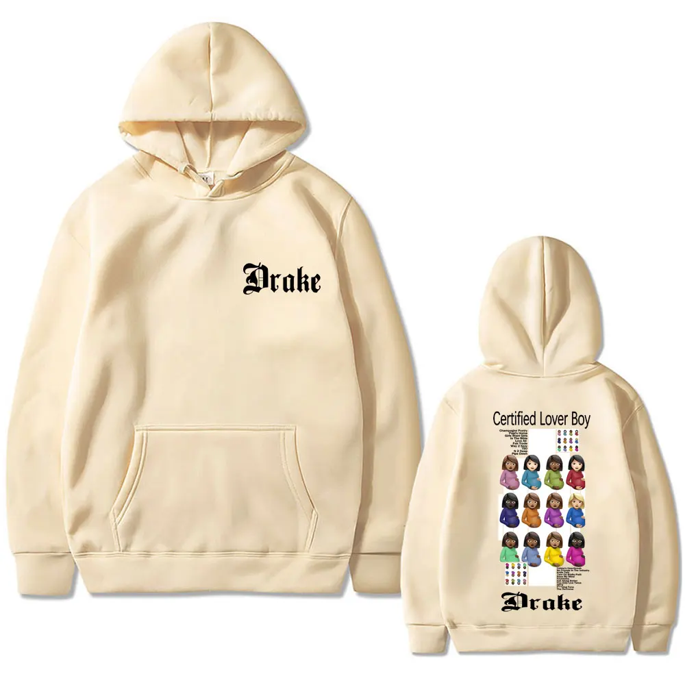 

Rapper Drake Certified Lover Boy Album Graphic Hoodie Men Women Hip Hop Fashion Pop Music Pullover Unisex Oversized Streetwear