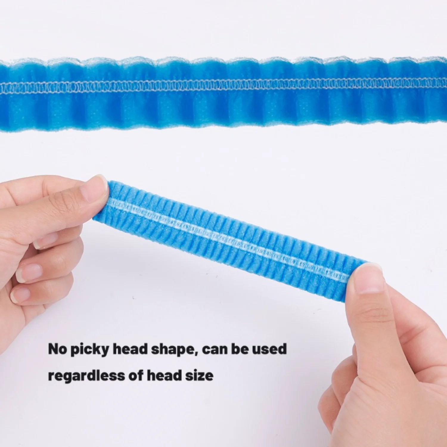 50-500 قطعة المتاح العقيمة منتفخ قبعات قبعة العمل تمتد صافي غطاء رأس غير المنسوجة النسيج قبعة لحماية تنظيف الطبخ