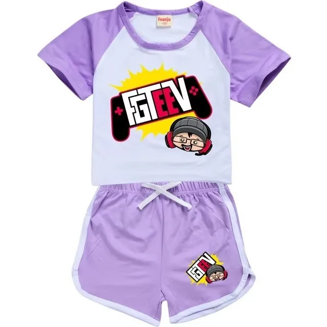 

Toddler Girl Pajamas Fgteev Kids Clothing Boys T Shirt Shorts Set Teenage Kids Sport Shirt Suit Boys Clothes 2-16y Child